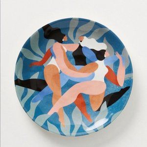 Anthropologie Maggie Dancing Sisterhood "Take Time To Dance "Plate” Set 2 NWT